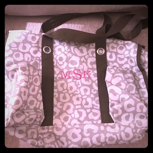 31 Gifts Tote Leopard with Monogram - Picture 1 of 1